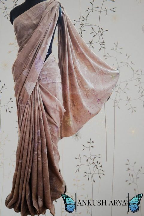 Pure Ecoprinted sari uploaded by Labelankusharya on 9/7/2021