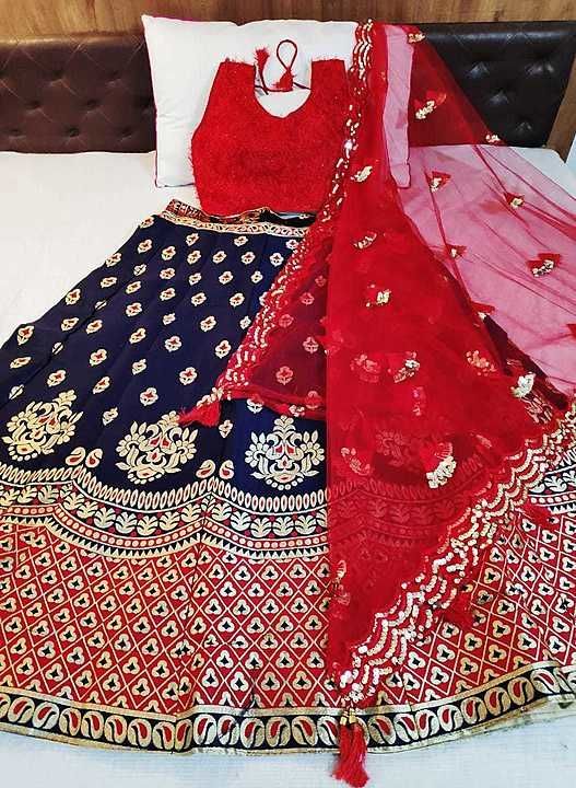 Post image Partywear banarsi lehenga with Fully stitched blouse and dupatta