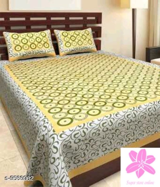 Navratri/White - Trendy Cotton 100 x 90 Double Bedsheet uploaded by business on 9/8/2021