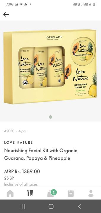 Oriflame facial kit uploaded by Prity Mittal on 9/8/2021