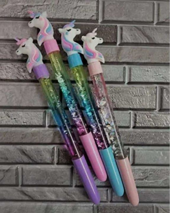 Glitter unicorn led colour changing pen uploaded by Prity Mittal on 9/8/2021