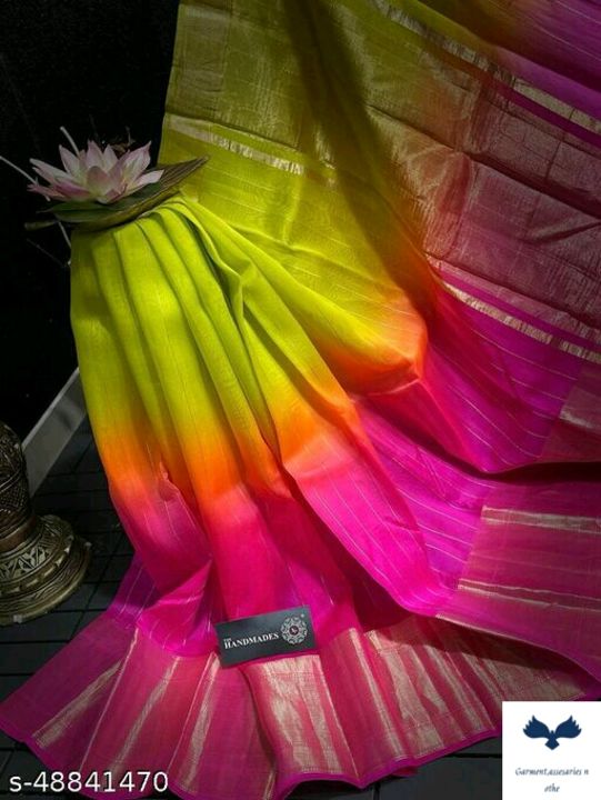Adrika Alluring Sarees
Saree Fabric: Banarasi Silk
Blouse: Running Blouse
Blouse Fabric: Banarasi Si uploaded by business on 9/8/2021
