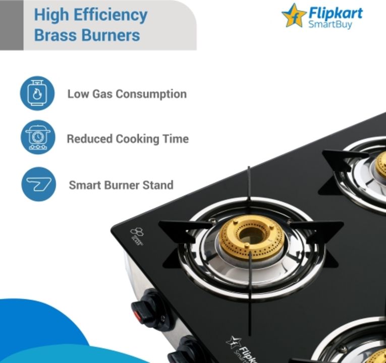 Flipkart Smartbuy four burner Gas stove uploaded by Nayudu Online Shopping on 9/8/2021