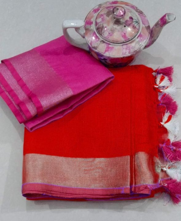 Post image I am derek Manufacturing of cotton salad saree with blouse pcs best quality more information contact my whatsApp no📞 7277489611