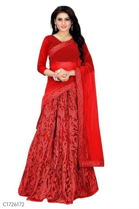 Trendy Embroidered Net Lehenga
 uploaded by business on 9/8/2021