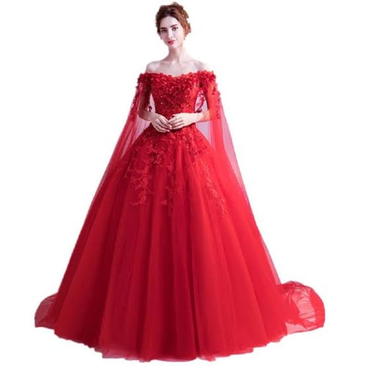 Post image Red design gown for women