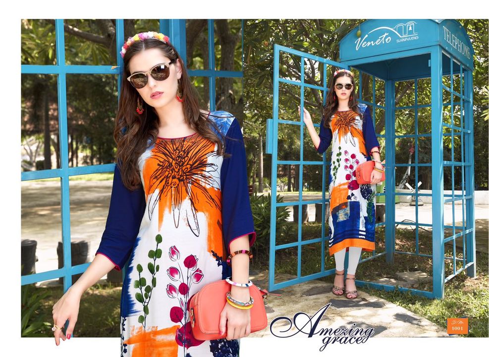 Post image Product: *Kurti only*Fabric: Rayon 14kg (Length 46") Premium fabric Work: *Printed*Size: L fits 36-37 chest size
🔥 *Rs. 500**Free Shipping across India*
Pics below 👇 👇 👇
