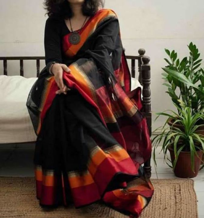 Post image This is maheshwari handloomcotten by silk sareewhatsapp me 8109552700length 6.30 meterblouse contrast