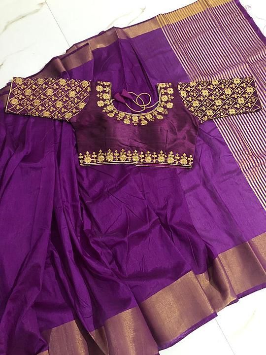 Saree with blouse uploaded by Shazma fashion on 9/7/2020