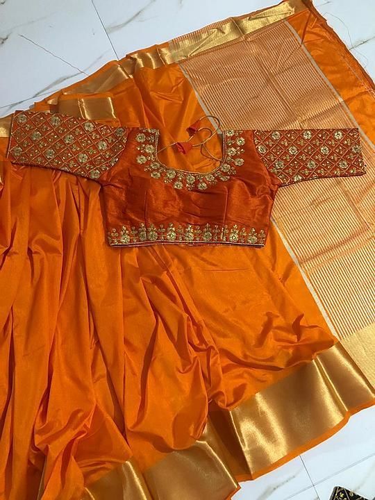Saree with blouse uploaded by Shazma fashion on 9/7/2020