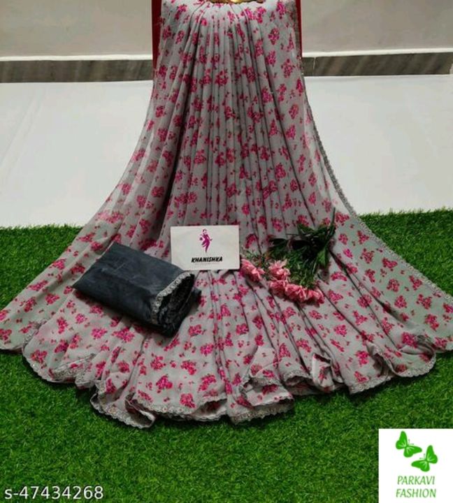 Chiffon saree uploaded by Fashion on 9/8/2021