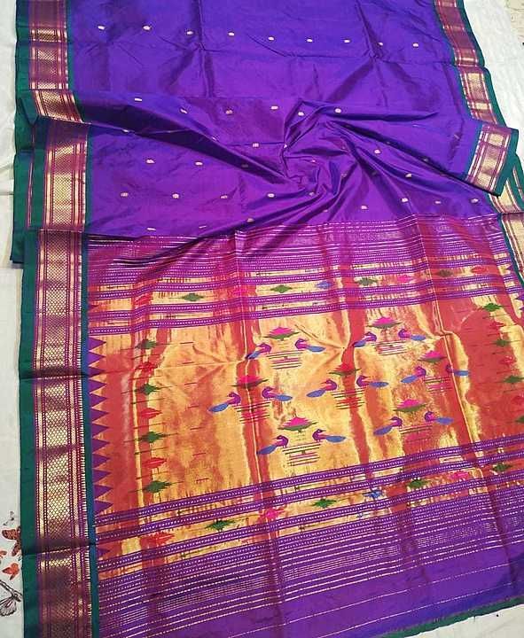 pure silk yeola paithani uploaded by Krisha's paithani creation on 9/7/2020