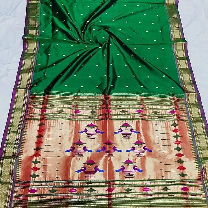 pure silk yeola paithani uploaded by Krisha's paithani creation on 9/7/2020