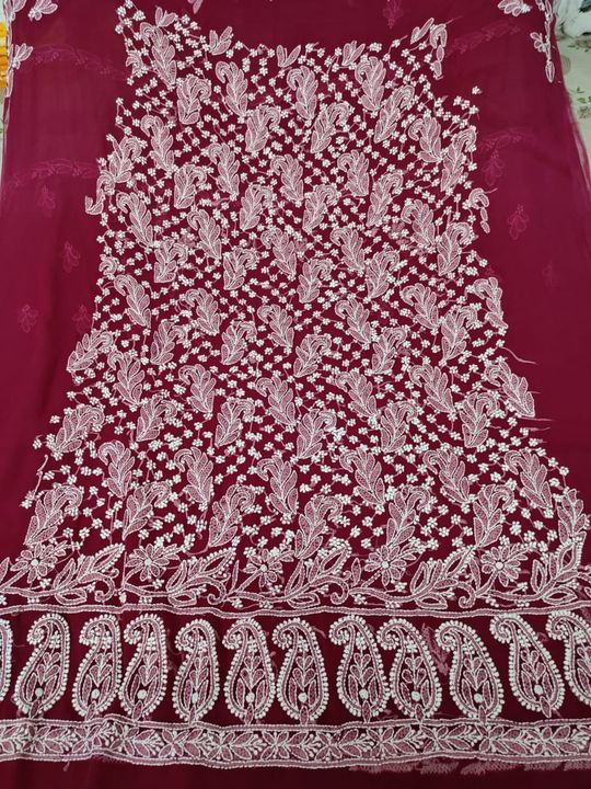 Post image Chiffon Unstiched Dress Material with Dupatta And salwarLength 6.5 MtrPrice 950+$