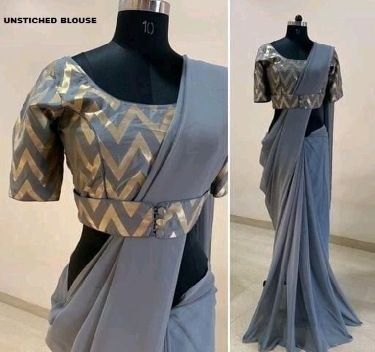 W - WINE Sarees
Saree Fabric: Georgette
Blouse: Separate Blouse Piece
Blouse Fabric: Brocade
Pattern uploaded by business on 9/9/2021