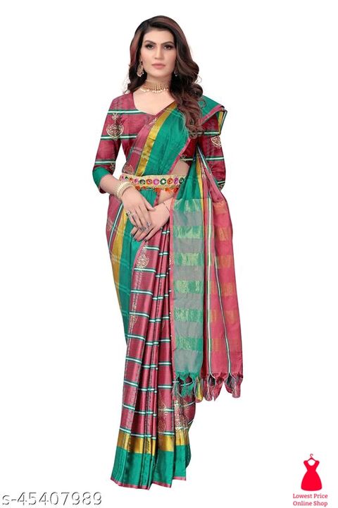 Post image Catalog Name:*Fashionable Sarees*Saree Fabric: SilkBlouse: Running BlouseBlouse Fabric: SilkPattern: Zari WovenBlouse Pattern: SolidMultipack: SingleSizes: Free SizeDispatch: 1 DayEasy Returns Available In Case Of Any Issue*Proof of Safe Delivery! Click to know on Safety Standards of Delivery Partners- https://ltl.sh/y_nZrAV3