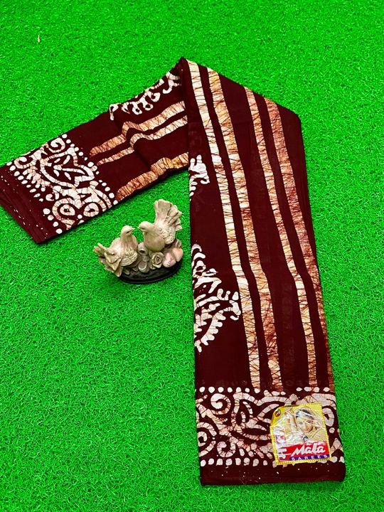 Pure cotton batik saree  uploaded by business on 9/9/2021