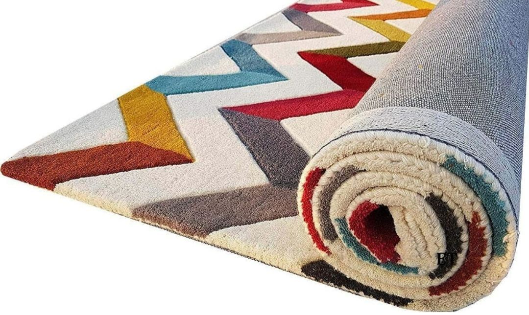 Hand Tufted Wollen Carpet for home and living room 5*7 feet 150*210 Cm uploaded by business on 9/9/2021