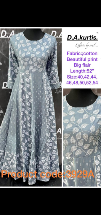 Cotton long gown uploaded by business on 9/9/2021