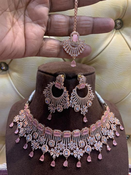 CZ diamond necklace uploaded by bhagyashri karamunge on 9/9/2021