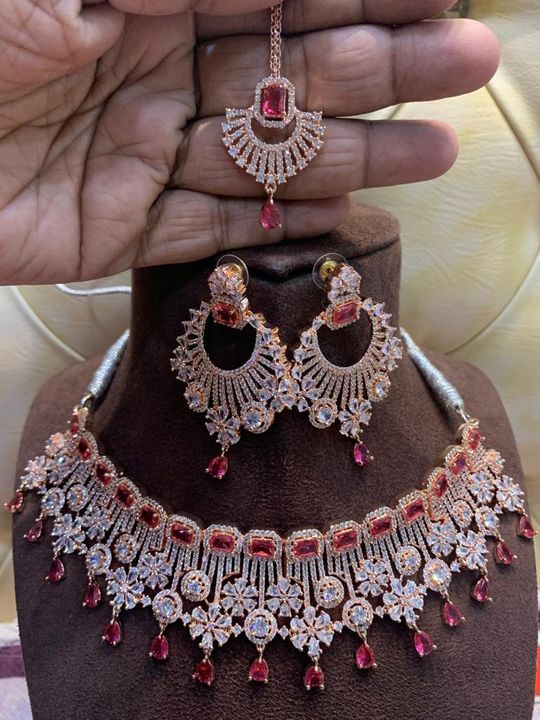 CZ diamond necklace uploaded by bhagyashri karamunge on 9/9/2021