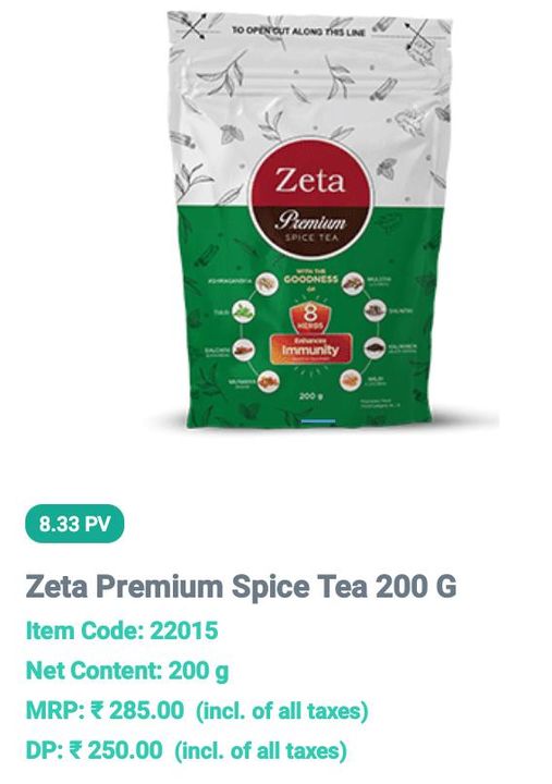 Zeta premium tea  uploaded by Vestige on 9/10/2021