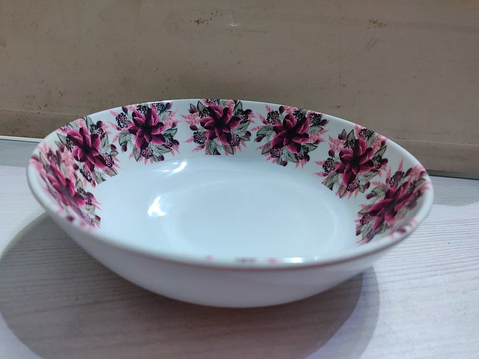 7.5" bowl available with assorted design and solid colour like black red green orange white etc uploaded by Parkhi IMPEX on 9/8/2020