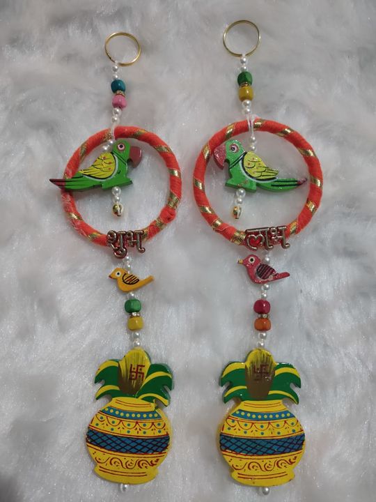 Post image Kalash with parrot subh labh hanging