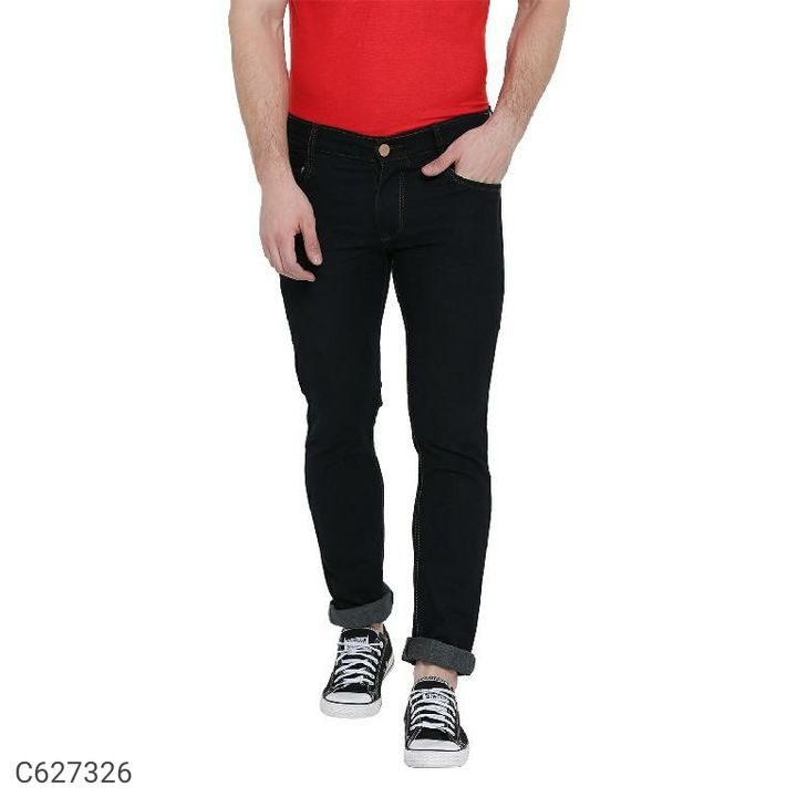 Catalog Name:* Cotton Lycra Solid Slim Fit Jeans uploaded by business on 9/10/2021