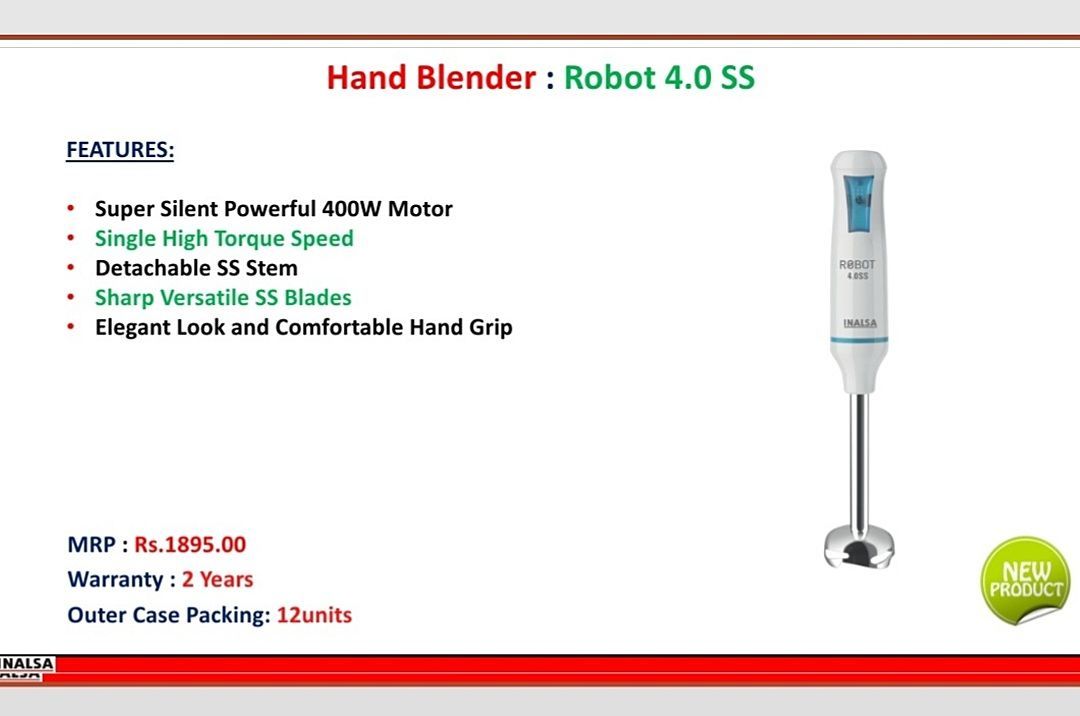 INALSA  hand blender...  uploaded by Shri Ganesh electricals  on 9/8/2020