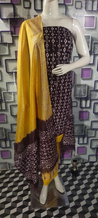 Katan silk print suit material uploaded by Samar Handloom Fabrics on 9/10/2021