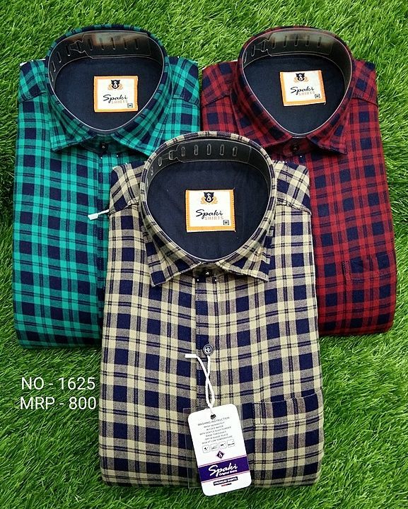 Brand - Spaki 
Fabric - Cotton Check
SIZE - M L XL
Min qty - 9 pc 
Article No.- 1622
Rate - 365+gst
 uploaded by M.L Creation ( Spaki Shirt) on 9/8/2020