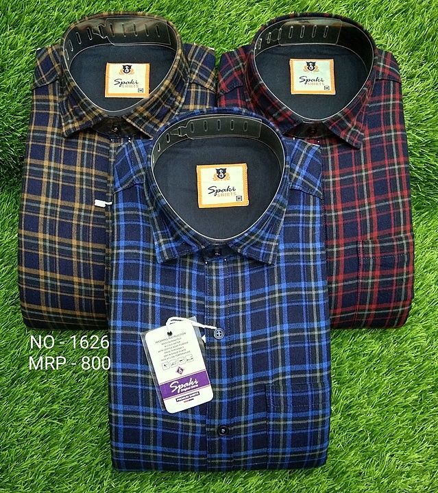 Brand - Spaki 
Fabric - Cotton Check
SIZE - M L XL
Min qty - 9 pc 
Article No.- 1626
Rate - 365+gst
 uploaded by M.L Creation ( Spaki Shirt) on 9/8/2020