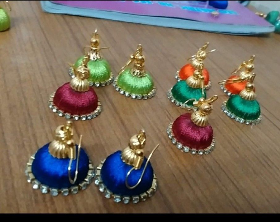 Thread quilting Earnings. uploaded by Diya thread quilling earing on 9/8/2020