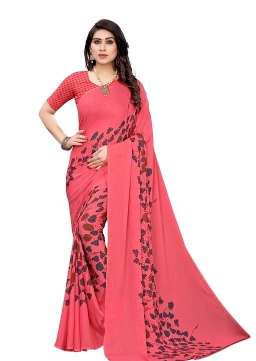 Georgette saree uploaded by business on 9/11/2021