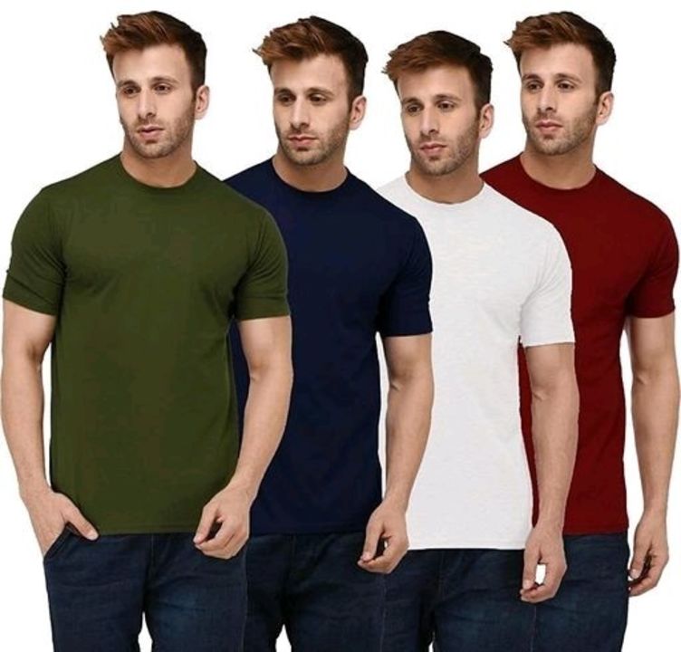 Solid men's T-shirts uploaded by Eshan Joshi on 9/11/2021