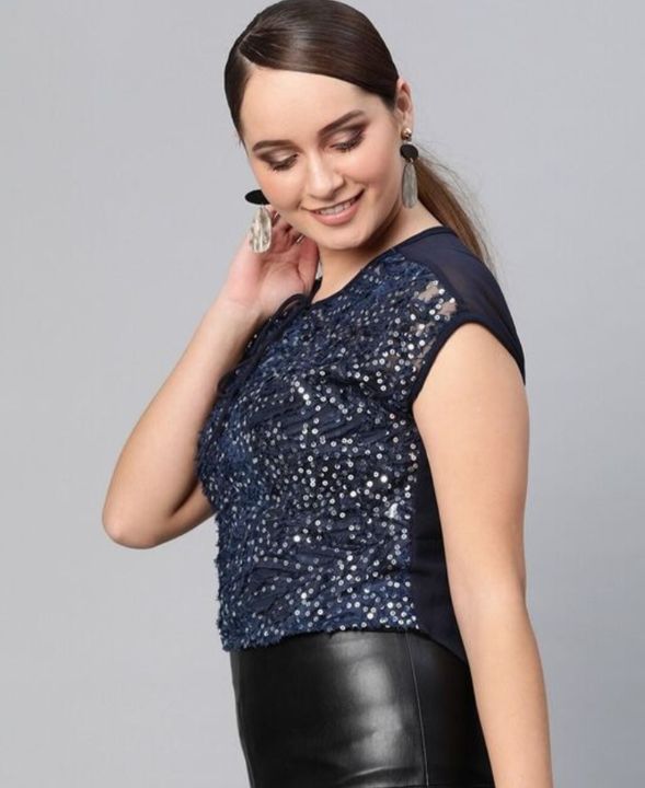 SEMI-SHEER EMBELLISHED TOP uploaded by business on 9/11/2021