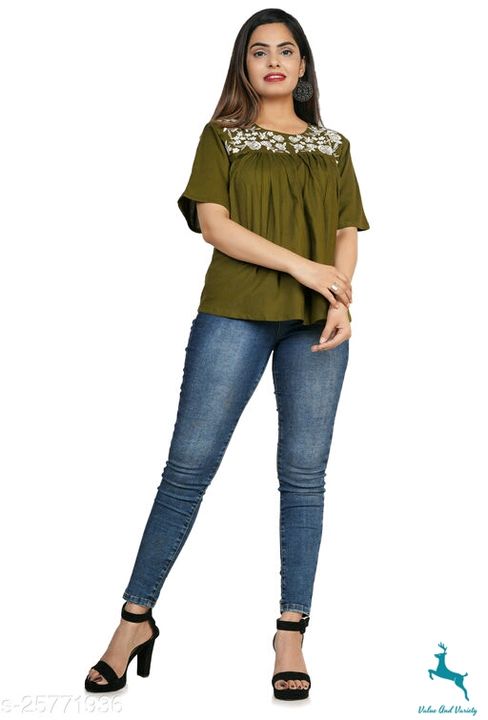 Gurmeet Fashion Grey Rayon Embroidered Tunic/Top For Women's
Fabric: Rayon
Sleeve Length: Short Slee uploaded by business on 9/11/2021