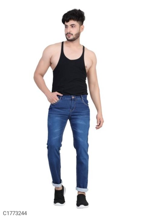 *Product Name:* Denim Lycra Blend Solid Slim Fit Jeans

*Details:*
Product Name: Denim Lycra Blend S uploaded by business on 9/11/2021