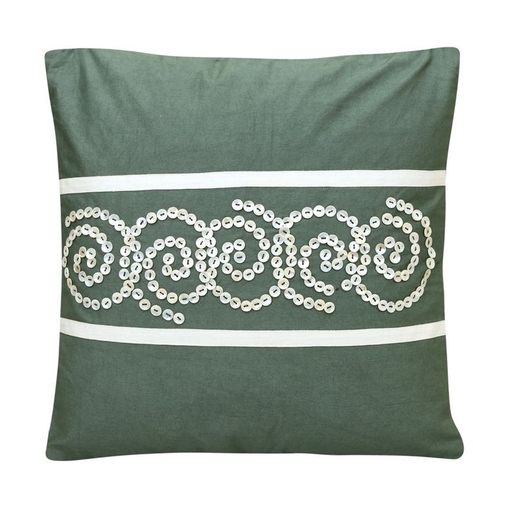 Hend embroidery colour sage size 21*21 uploaded by A & B HOME DESIGN on 9/11/2021