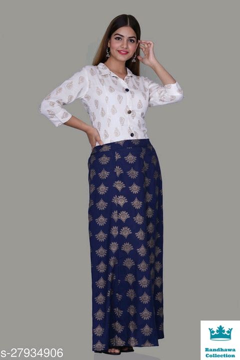Long skirt top uploaded by Randhawa collection on 9/12/2021