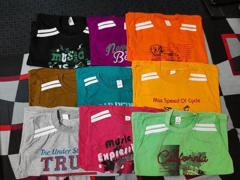 Post image Kids tshirts available 4 to 5 yrs. Rs 675 (10 pieces) plus ship