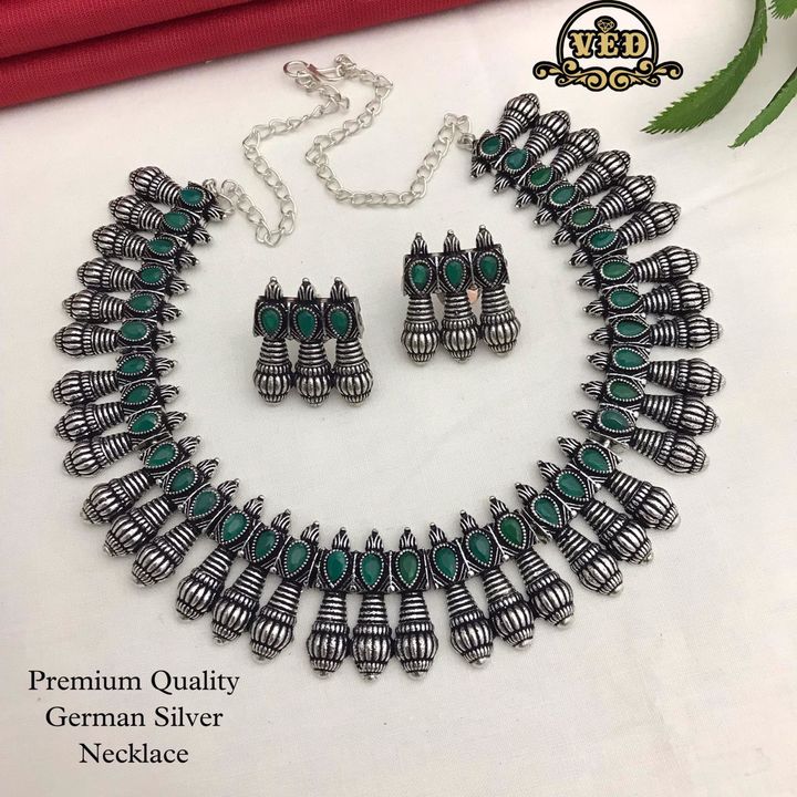 German silver necklace uploaded by Yogi's fashions and accessories on 9/12/2021