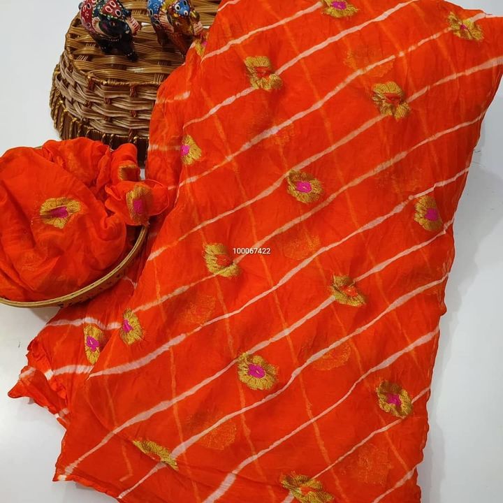 Zari woven leheriya sarees  uploaded by business on 9/13/2021