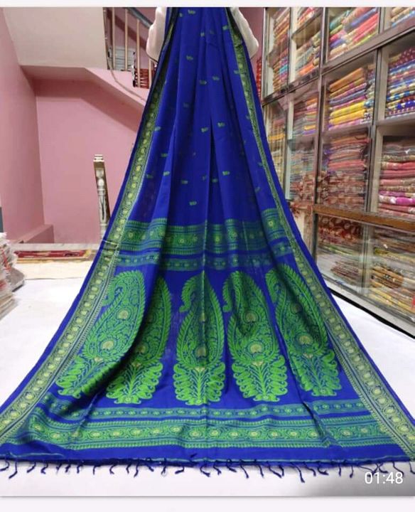 Khadi cotton handloom saree uploaded by business on 9/13/2021