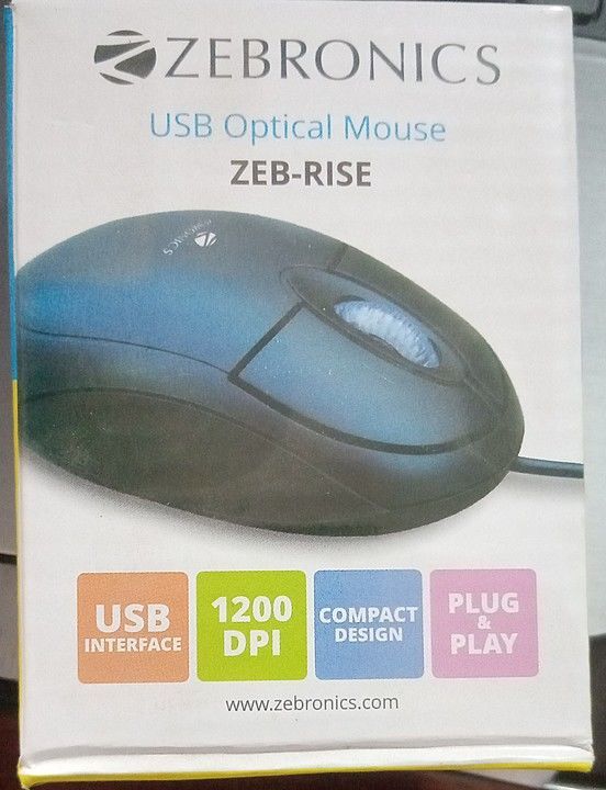 Zebronics Wired Mouse (RISE) uploaded by Arham Communication on 9/9/2020