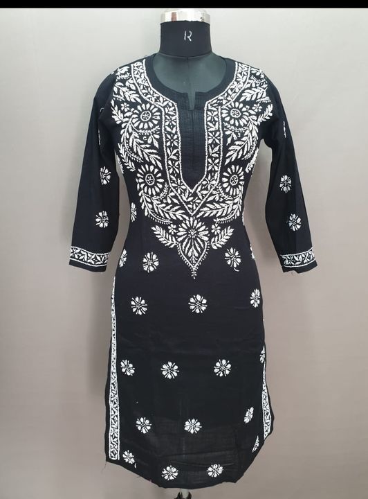 Post image Ethnic cotton chikan kurti 
Price 290 /- 
30% discount on the order of more then 5 
Contact Glam gross 8081543388
