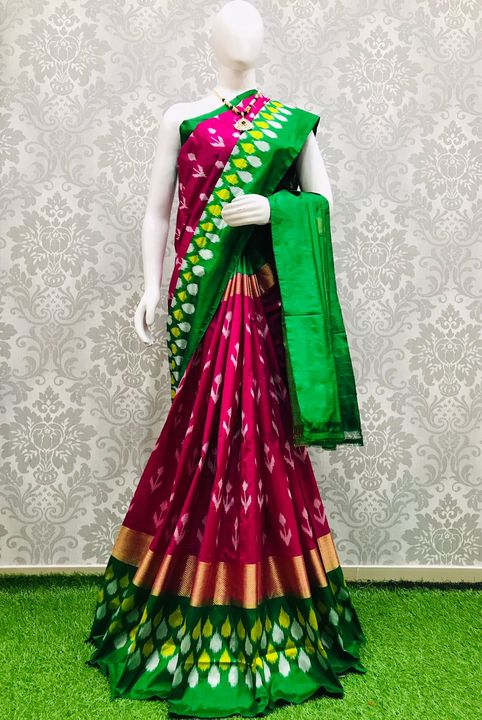 Ikkat silk saree Pochampally  uploaded by Ikkat handloom weavers on 9/14/2021