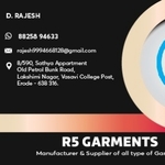 Business logo of R5 garments based out of Erode