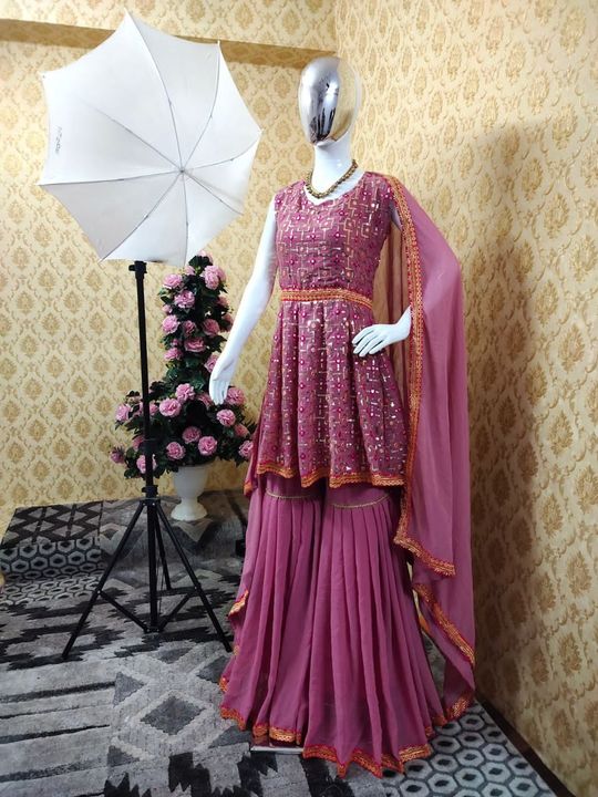 Sharara suit uploaded by AISH NAWAZ COLLECTION on 9/14/2021